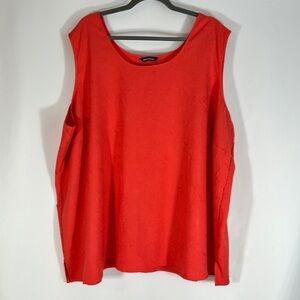 Penningtons Dark Coral Pink Floral Tank Top Blouse